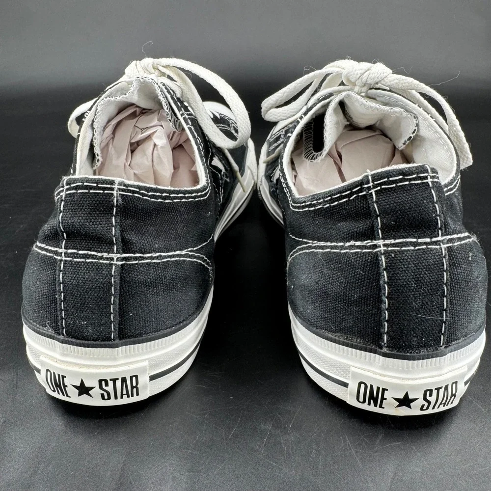 Converse One Star Mens 10 Black Canvas Low Top Sneakers 89S4DJF800104 - Picture 4 of 8